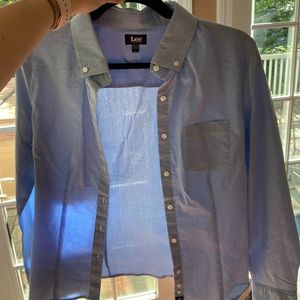 NWT womens baby blue button down (Lee)